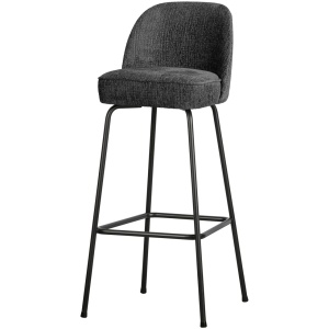 Scaun bar din catifea albastra Vogue Hight Woood