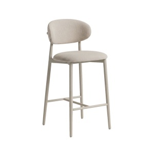 Scaun bar din textil bej Nixa Quiet Object