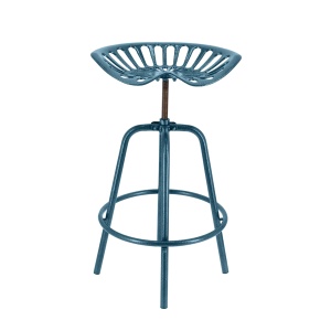 Scaun bar exterior albastru din metal Tractor 73 Esschert Design