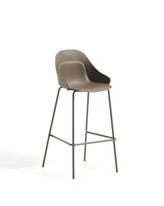 Scaun bar maro din plastic Sanile Kave Home