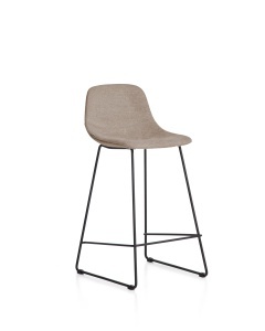 Scaun bar maro din textil Zahara High 98 Kave Home