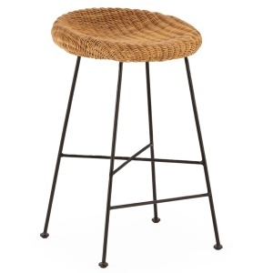 Scaun bar maro/negru din lemn Colin Thai Natura