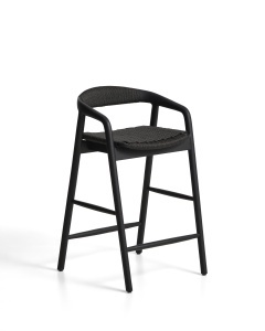 Scaun bar negru din lemn Derile Kave Home