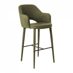 Scaun bar verde kaki din textil Cosy Pols Potten