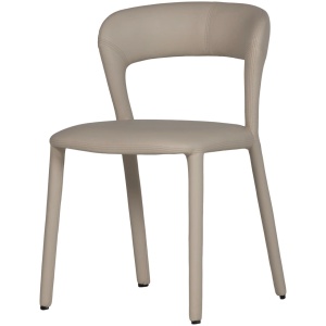 Scaun dining bej din piele ecologica Noble Woood