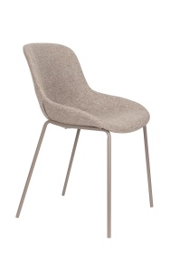 Scaun dining bej din textil Pleun Zuiver