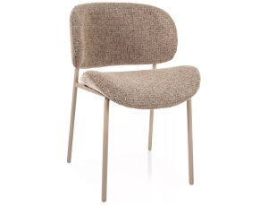Scaun dining bej inchis din textil Kiso All The Home Collection