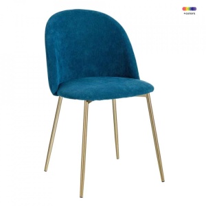 Scaun dining din textil albastru Tamis The Home Collection