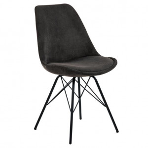 Scaun dining din textil gri antracit Eris Quiet Object