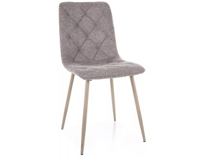 Scaun dining gri din textil Jerry The Home Collection