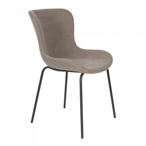Scaun dining gri din textil Junzo Quiet Object