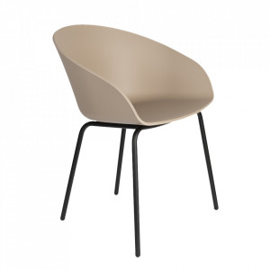 Scaun dining maro din plastic Void Metal Zuiver