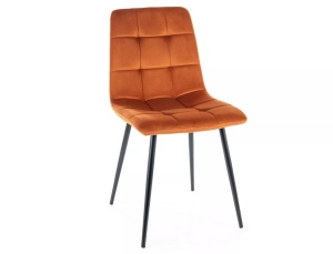 Scaun dining maro scortisoara din catifea Mila The Home Collection