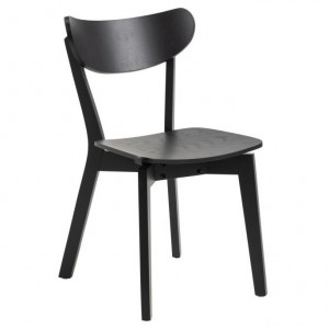 Scaun dining negru din lemn Roxby Quiet Object