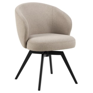 Scaun dining rotativ bej din textil Darlene Alea Quiet Object