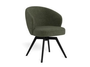 Scaun dining rotativ din textil verde Darlene Alea Quiet Object