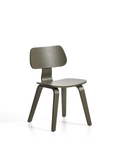 Scaun dining verde din lemn Gena Oak Kave Home