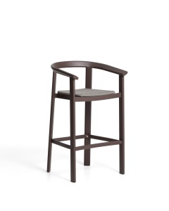 Scaun exterior bar maro din metal Erice 75 Kave Home