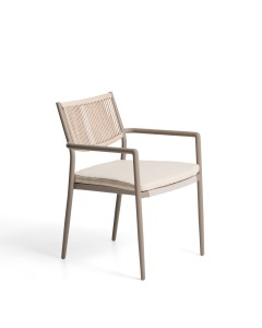 Scaun exterior dining grej din metal Argasi Kave Home