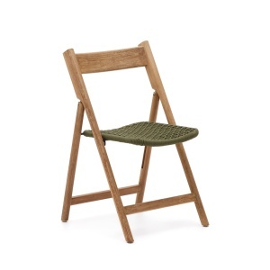 Scaun exterior dining pliabil maro/verde din lemn Dandara Kave Home