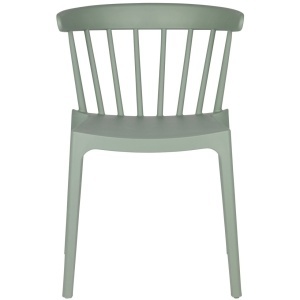 Scaun exterior dining verde din plastic Bliss Woood