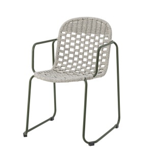 Scaun exterior dining verde/gri din metal Calana Bloomingville