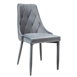 Scaun gri din catifea Trix The Home Collection