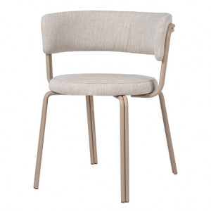 Scaun lounge din textil si fier Oda Warm Grey Broste Copenhagen