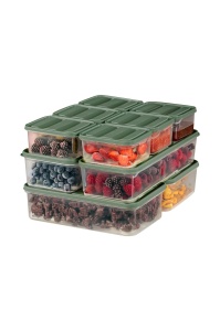Set 10 recipiente cu capac verzi din plastic YBLLA10LU The Home Collection
