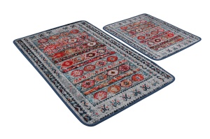 Set 2 covorase de baie multicolore din fibre sintetice Weref The Home Collection