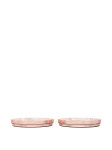 Set 2 farfurii roz din plastic 16 cm Ripple Ferm Living