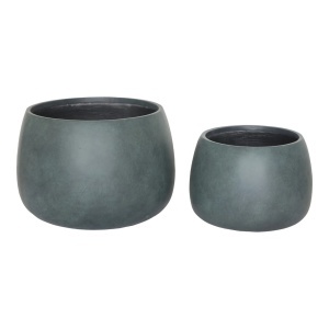 Set 2 ghivece negre/verzi din ceramica Stanbury House Nordic