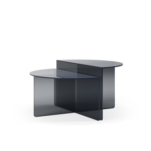 Set 2 mese de cafea albastre din sticla Velta The Home Collection