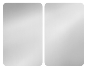 Set 2 placi protectie plita argintii din sticla 30x52 cm Universal Wenko