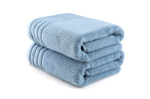Set 2 prosoape albastre din bumbac Mayra The Home Collection