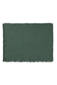 Set 2 protectii de masa din bumbac verde 38x50 cm Handloom Lorena Canals