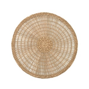 Set 2 protectii masa rotunde maro din fibre naturale 38 cm Palau Kave Home