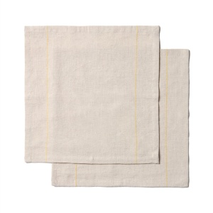 Set 2 servete bej/galbene din fibre 35x35 cm Ulaen Kave Home