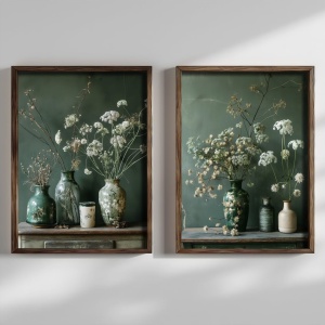 Set 2 tablouri multicolore din lemn 35x47 cm AI202 The Home Collection
