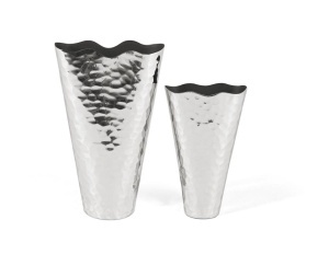 Set 2 vaze decorative argintii din metal Escu Giner y Colomer