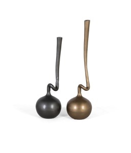 Set 2 vaze decorative aurii/negre din metal Padova Giner y Colomer