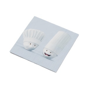Set 20 servetele multicolor din hartie 17x17 cm Chef Tassen