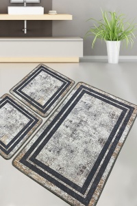 Set 3 covorase de baie multicolore din fibre sintetice Sione The Home Collection