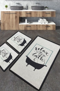 Set 3 covorase de baie multicolore din fibre sintetice Take A Bath The Home Collection