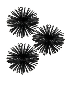 Set 3 decoratiuni suspendabile negre din metal Prickle XS Pols Potten