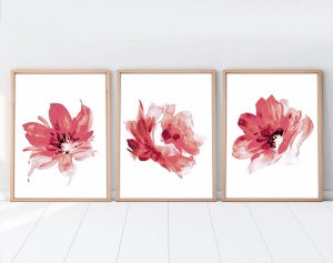 Set 3 tablouri multicolore din lemn 35x50 cm Huhu216 The Home Collection