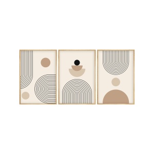 Set 3 tablouri multicolore din lemn 35x50 cm Huhu261 The Home Collection