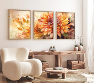 Set 3 tablouri multicolore din lemn 50x70 cm Joy The Home Collection
