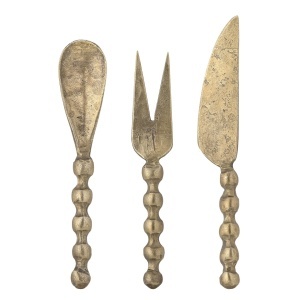 Set 3 ustensile pentru branzeturi din metal Haolin Bloomingville