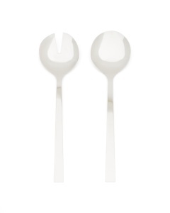 Set 3 ustensile pentru salata argintii din metal Nirela Kave Home